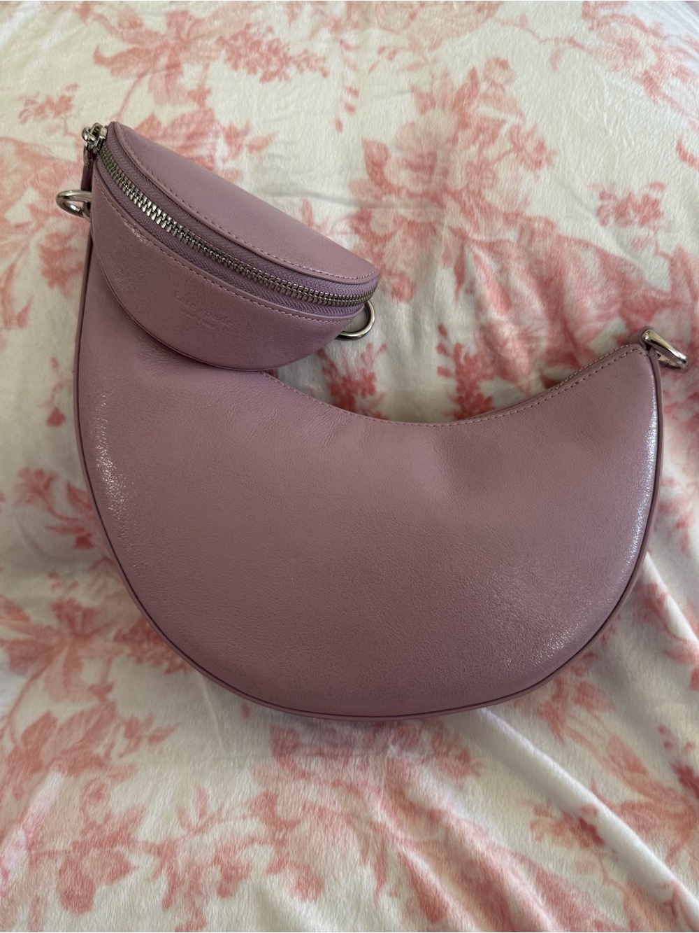 kate spade Lilac Crescent Shoulder Bag with Zip Pouch